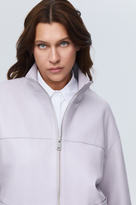 куртка из натуральной кожи из россии вид сбоку