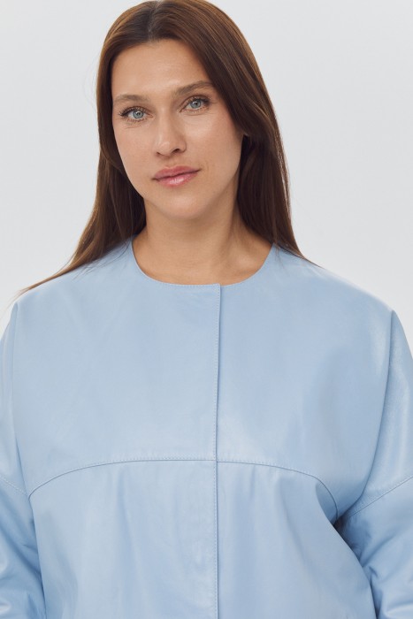 куртка из натуральной кожи из россии вид сбоку