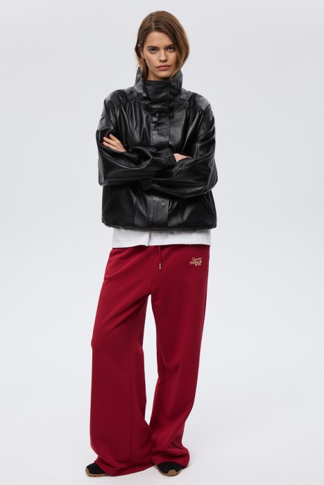 куртка из натуральной кожи от бренда снежная королева вид слева