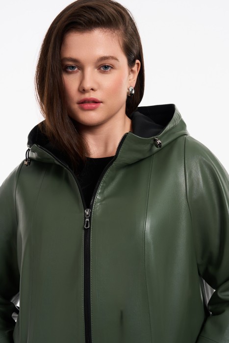 куртка из натуральной кожи из россии вид сбоку