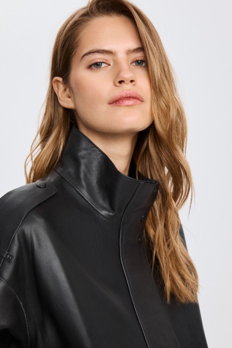 куртка из натуральной кожи из россии вид сбоку