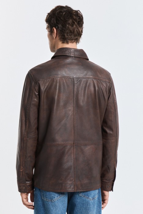 куртка из натуральной кожи по цене 11890 руб вид справа