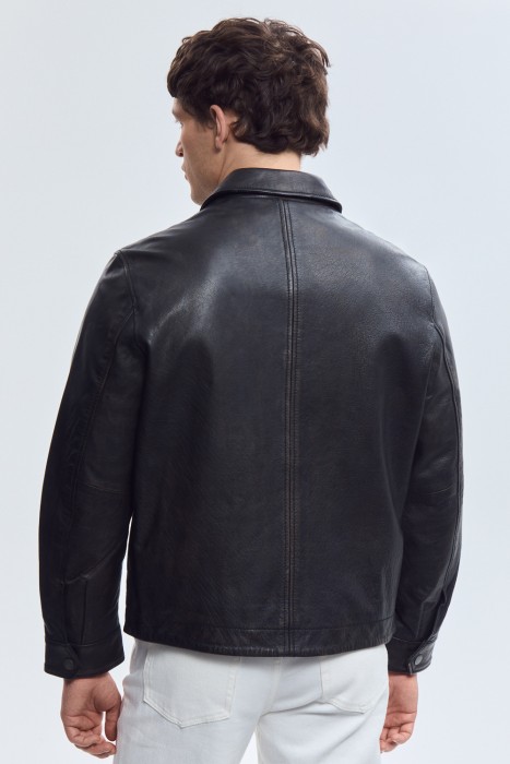 куртка из натуральной кожи по цене 14640 руб вид справа