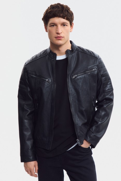 куртка из натуральной кожи 801656003 фотография