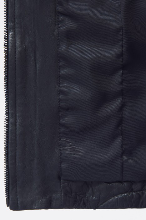 куртка из натуральной кожи из россии вид сбоку