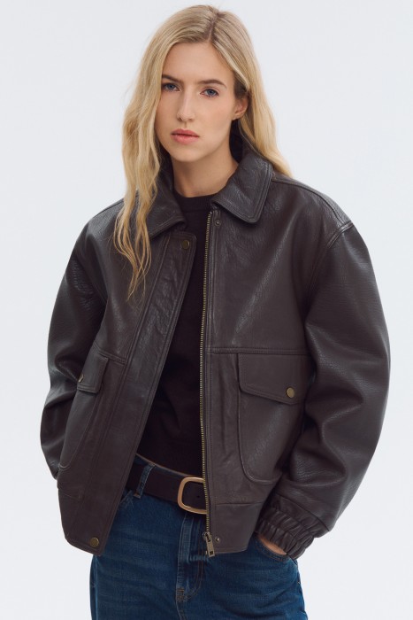 куртка из натуральной кожи 801101003 фотография