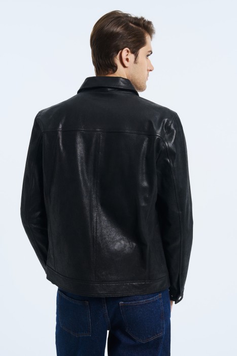 куртка из натуральной кожи по цене 9110 руб вид справа