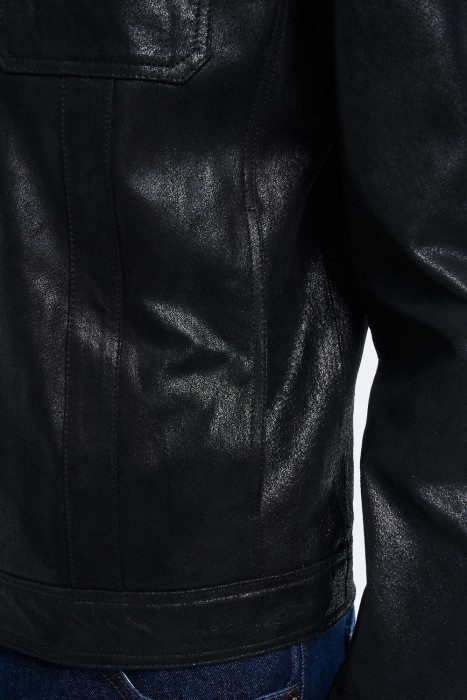 куртка из натуральной кожи из россии вид сбоку