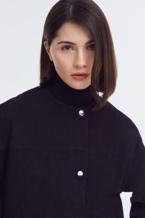 куртка из натуральной замши из россии вид сбоку