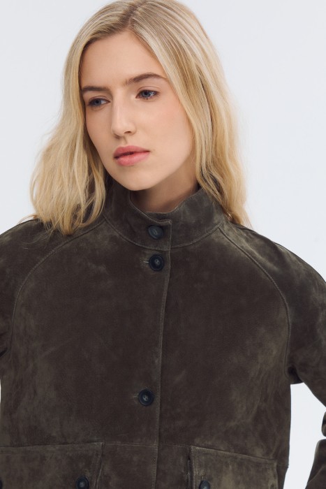 куртка из натуральной замши из россии вид сбоку