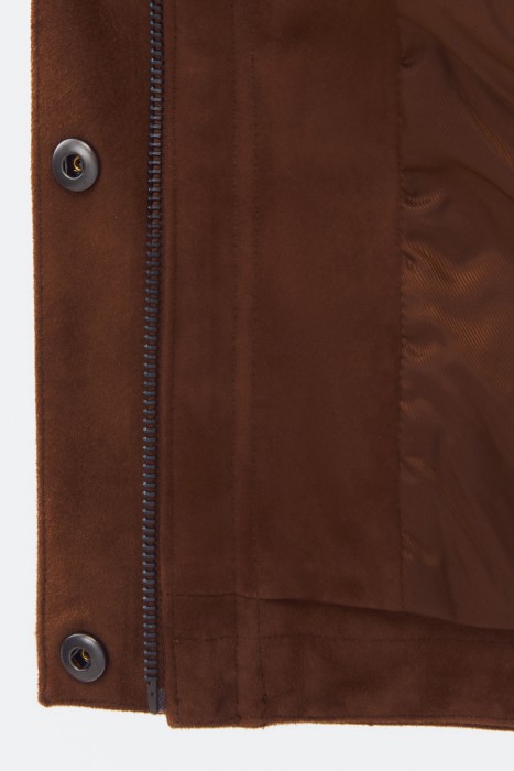 куртка из натуральной замши из россии вид сбоку