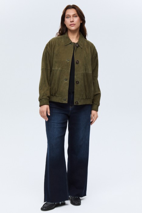 куртка из натуральной замши из россии вид сбоку