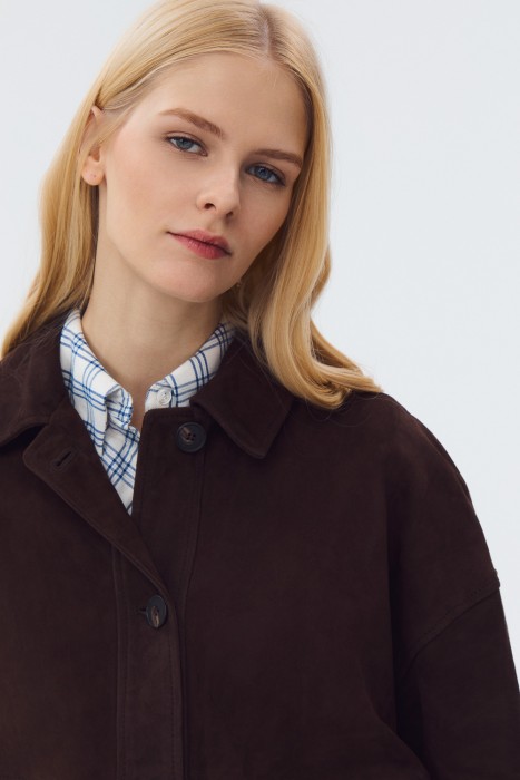 куртка из натуральной замши из россии вид сбоку