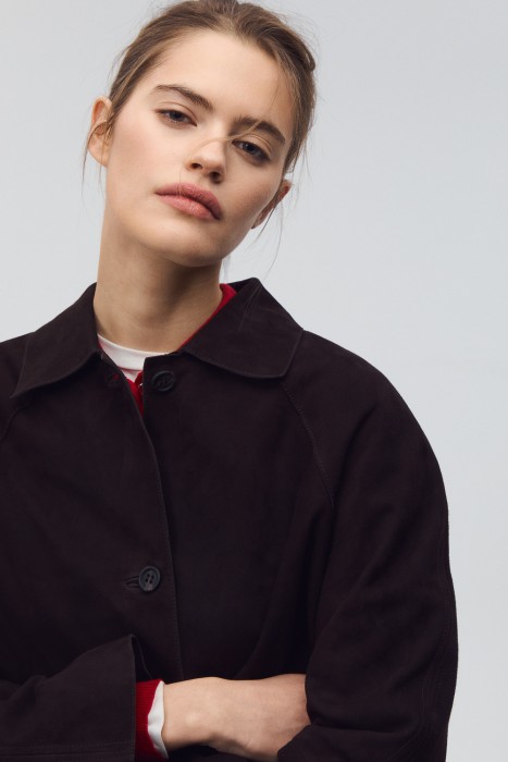 куртка из натуральной замши из россии вид сбоку