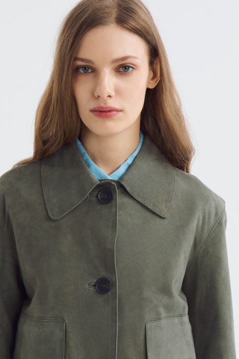 куртка из натуральной замши из россии вид сбоку