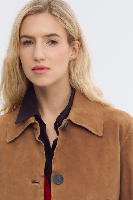 куртка из натуральной замши из россии вид сбоку