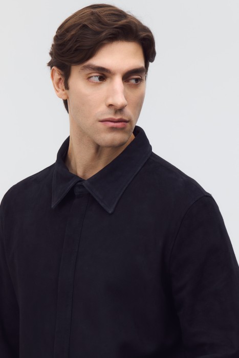 куртка из натуральной замши из россии вид сбоку