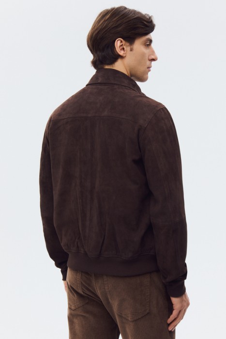 куртка из натуральной замши из россии вид сбоку