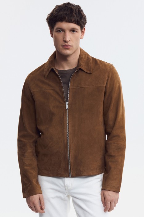 куртка из натуральной замши из россии вид сбоку