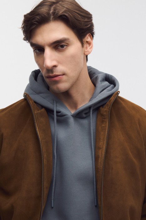 куртка из натуральной замши из россии вид сбоку