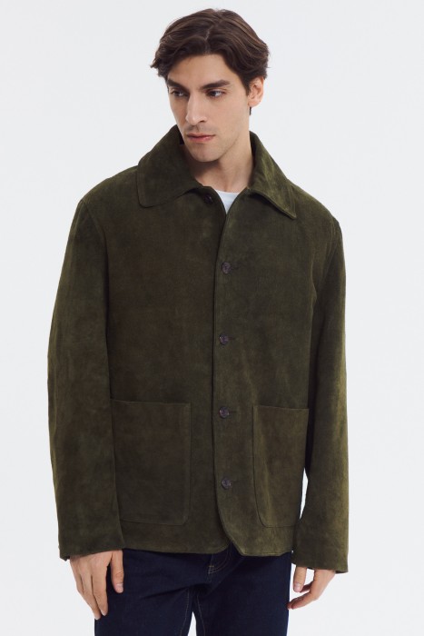 куртка из натуральной замши по цене 15440 руб вид справа