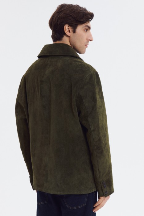 куртка из натуральной замши из россии вид сбоку