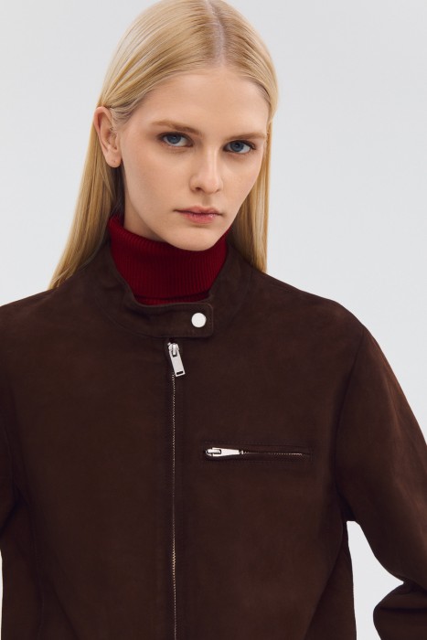 куртка из натуральной замши из россии вид сбоку