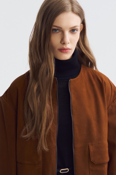 куртка из натуральной замши из россии вид сбоку