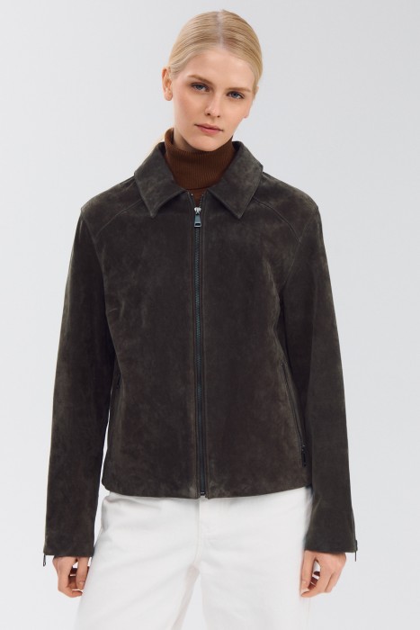 куртка из натуральной замши 827723003 фотография