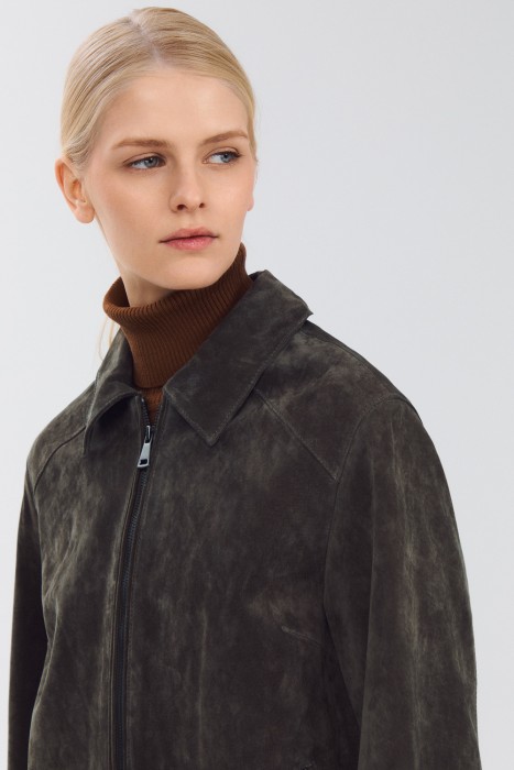 куртка из натуральной замши из россии вид сбоку