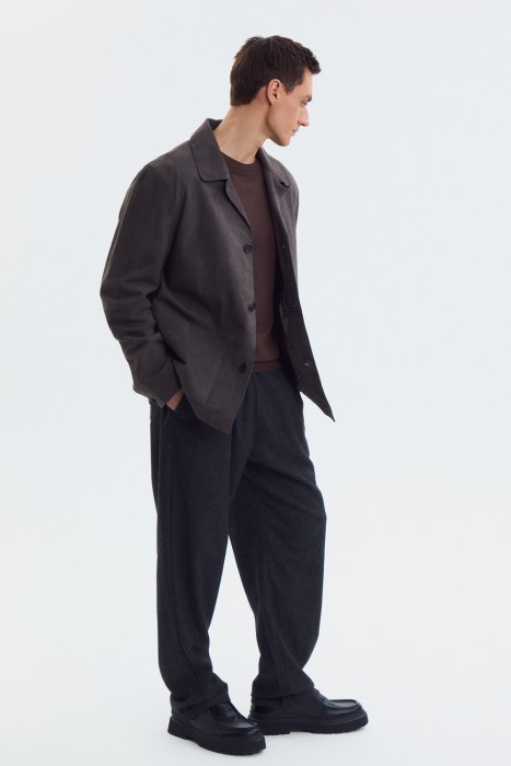 куртка из натуральной замши из россии вид сбоку