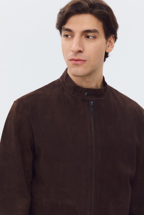 куртка из натуральной замши из россии вид сбоку