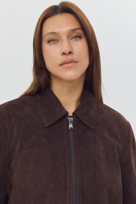 куртка из натуральной замши из россии вид сбоку