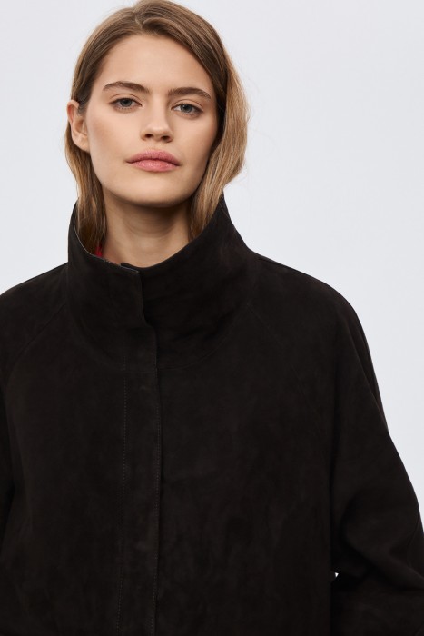 куртка из натуральной замши из россии вид сбоку