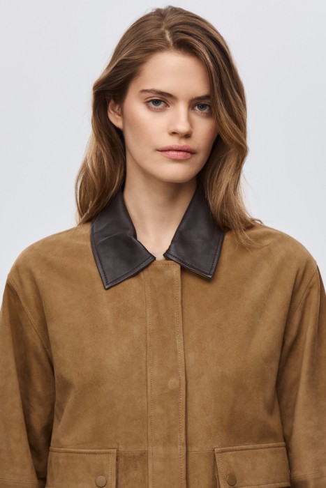 куртка из натуральной замши из россии вид сбоку