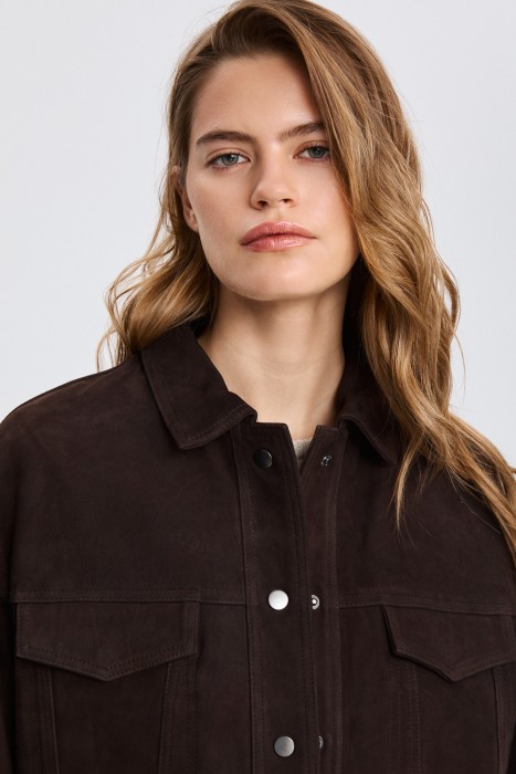 куртка из натуральной замши из россии вид сбоку