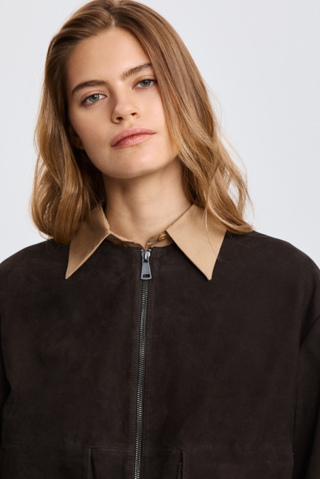 куртка из натуральной замши из россии вид сбоку