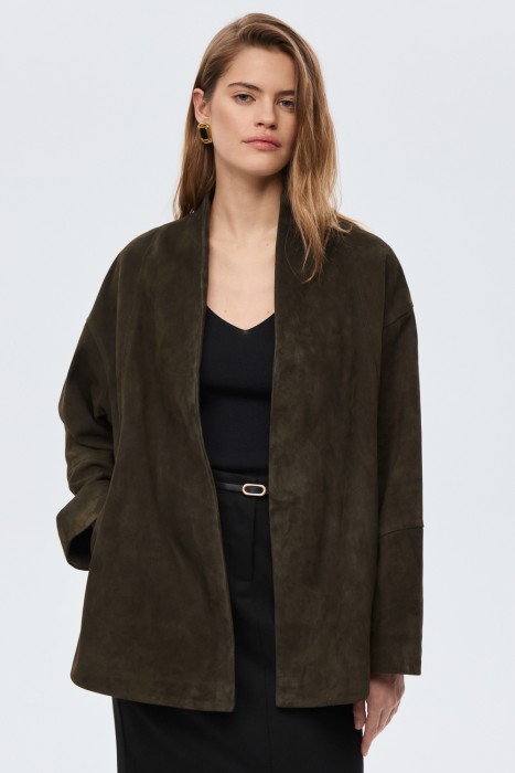 куртка из натуральной замши из россии вид сбоку