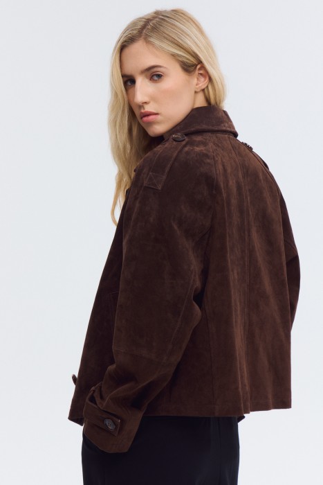 куртка из натуральной замши из россии вид сбоку