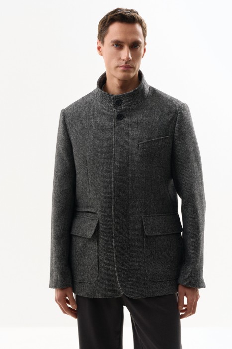 куртка из пальтовой ткани от бренда снежная королева вид слева