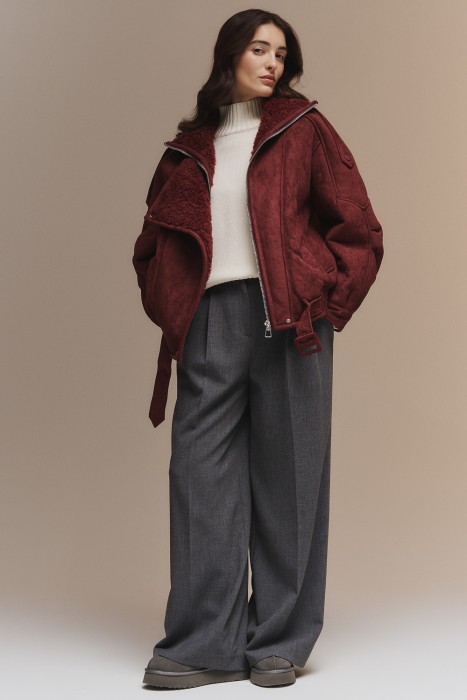 куртка из шерсти из россии вид сбоку