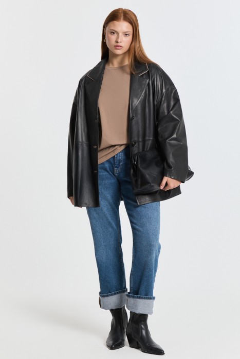 куртка-пиджак из натуральной кожи 791761003 фотография