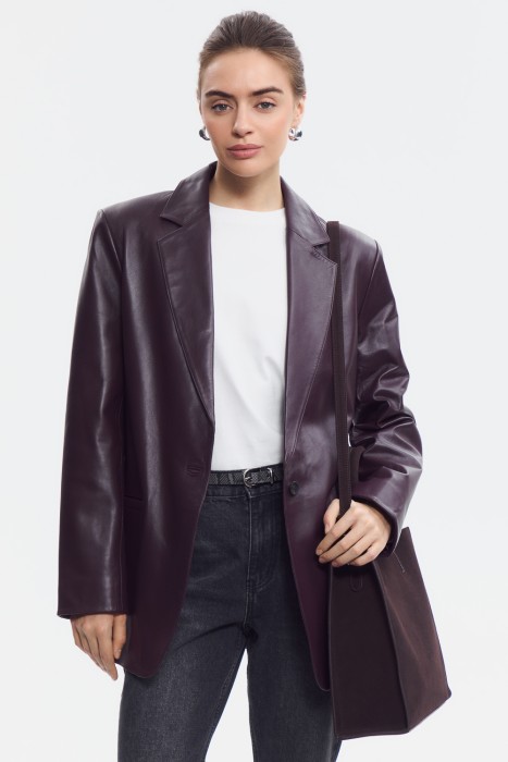 куртка-пиджак из натуральной кожи 802560003 фотография