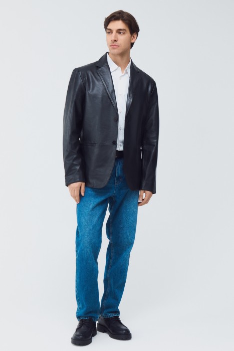 куртка-пиджак из натуральной кожи 800671003 фотография