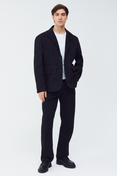 куртка-пиджак из натуральной замши 801981003 фотография