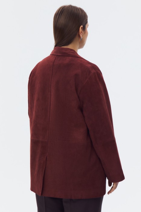 куртка-пиджак из натуральной замши из россии вид сбоку