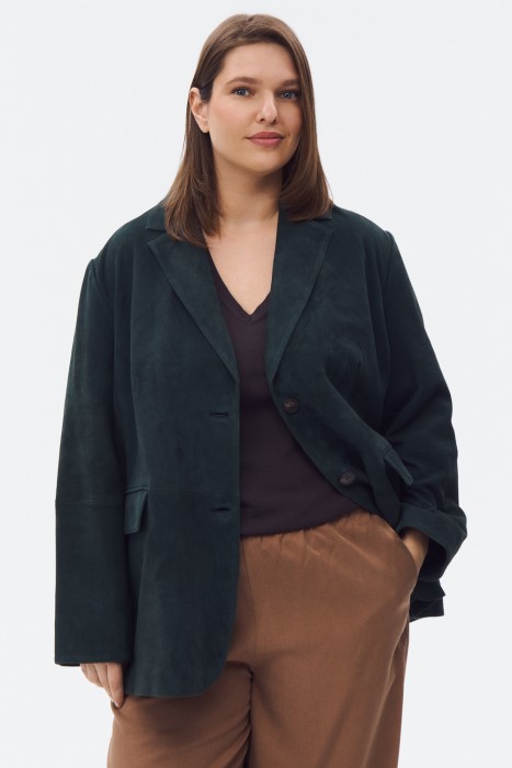 куртка-пиджак из натуральной замши 818021003 фотография