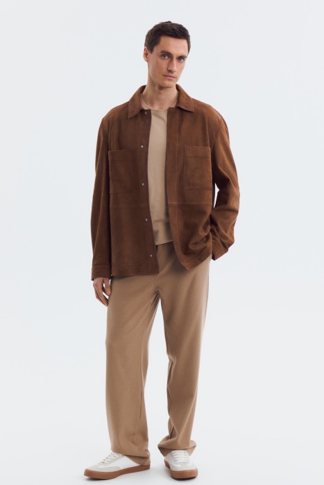 куртка-рубашка из натуральной замши 801647003 фотография