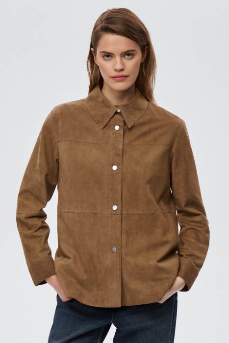 куртка-рубашка из натуральной замши 818016003 фотография