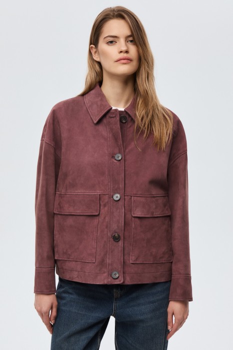 куртка-рубашка из натуральной замши 818008003 фотография